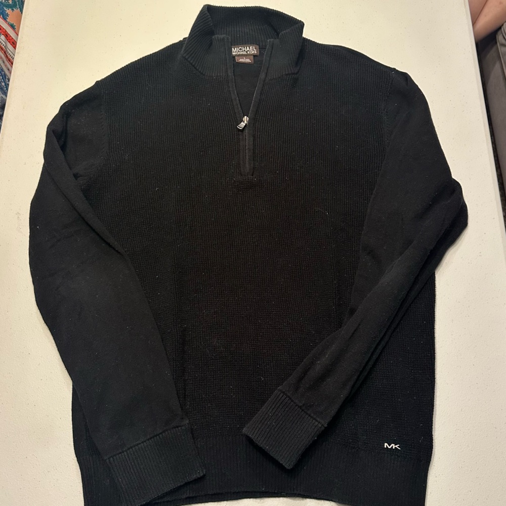 KORS Michael Kors Black 1/4 Zip Up Jacket